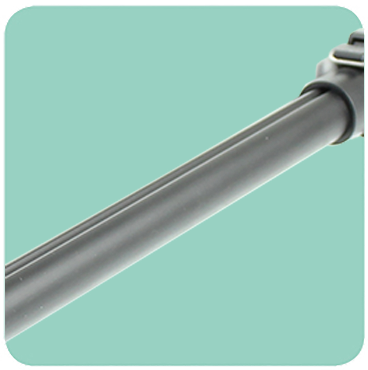 Shaft made of anodized aluminum.