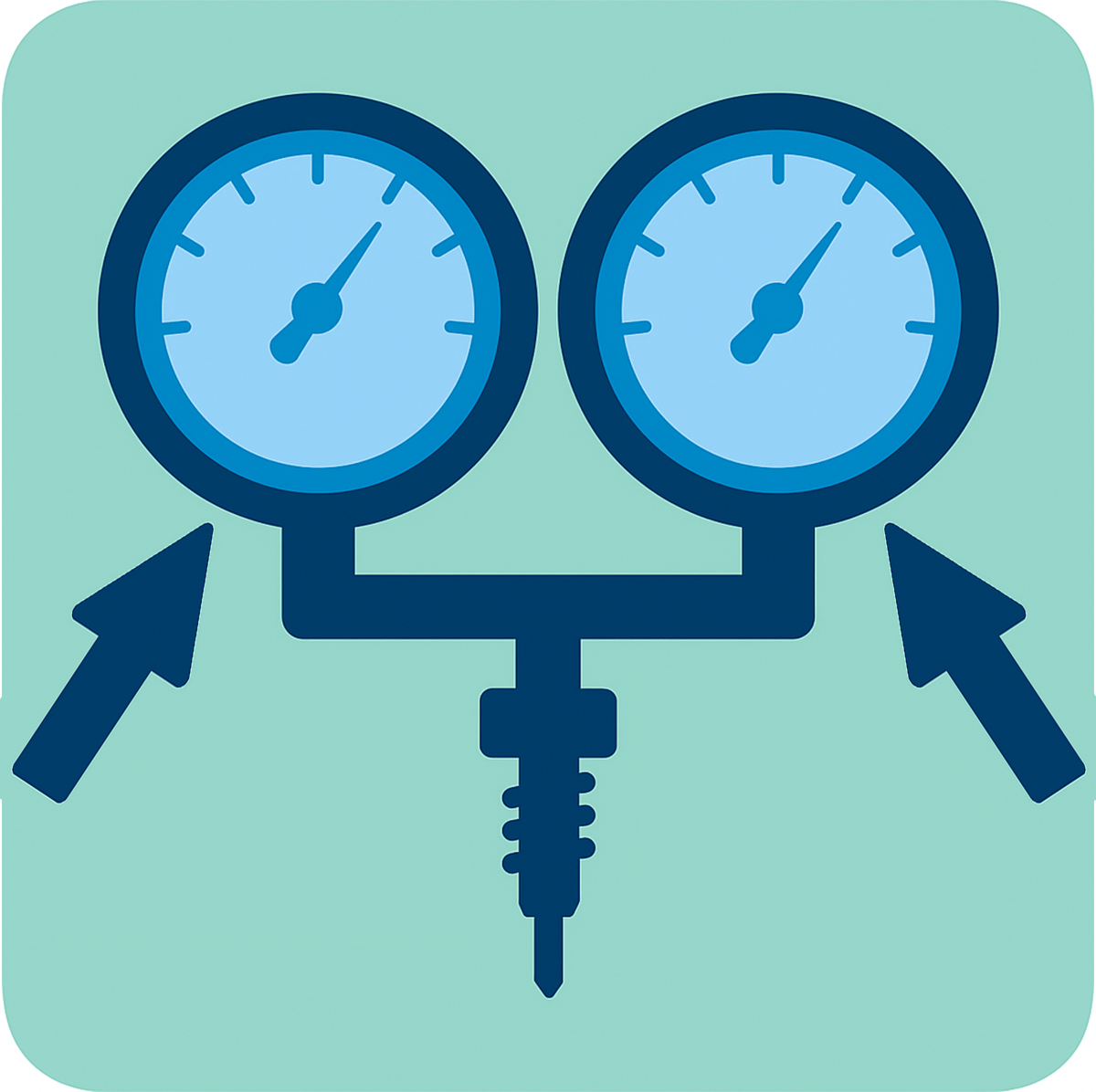 Concise pressure control with two pressure gauges