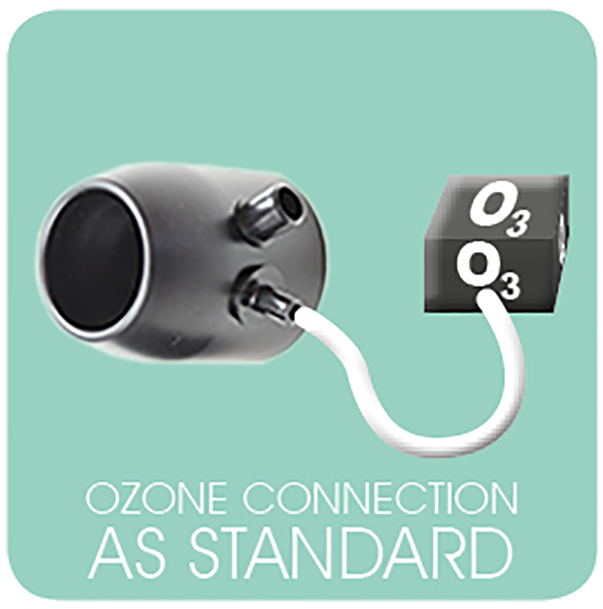 Ozone connection as standard – for maximum water purity